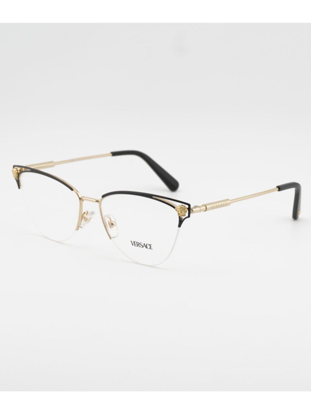 Versace VE1280 1433 Eyeglasses Gold / Black 55mm Cat Eye Frame